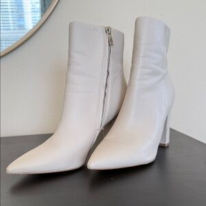 Marc Fisher White Heeled Boots